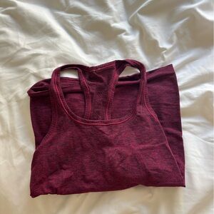 lululemon waist length racer back tank top